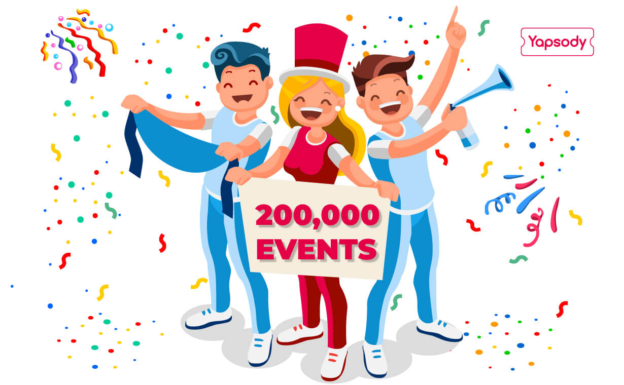 200,000 Events! A Big Thank You For Making It Happen - Yapsody