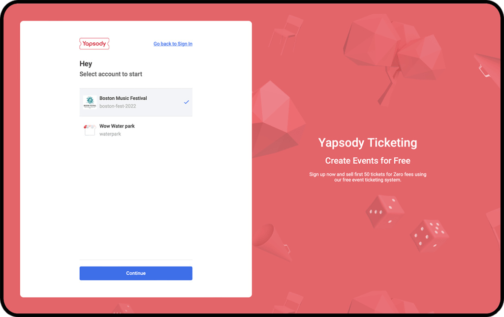 Yapsody Sign-up Screen