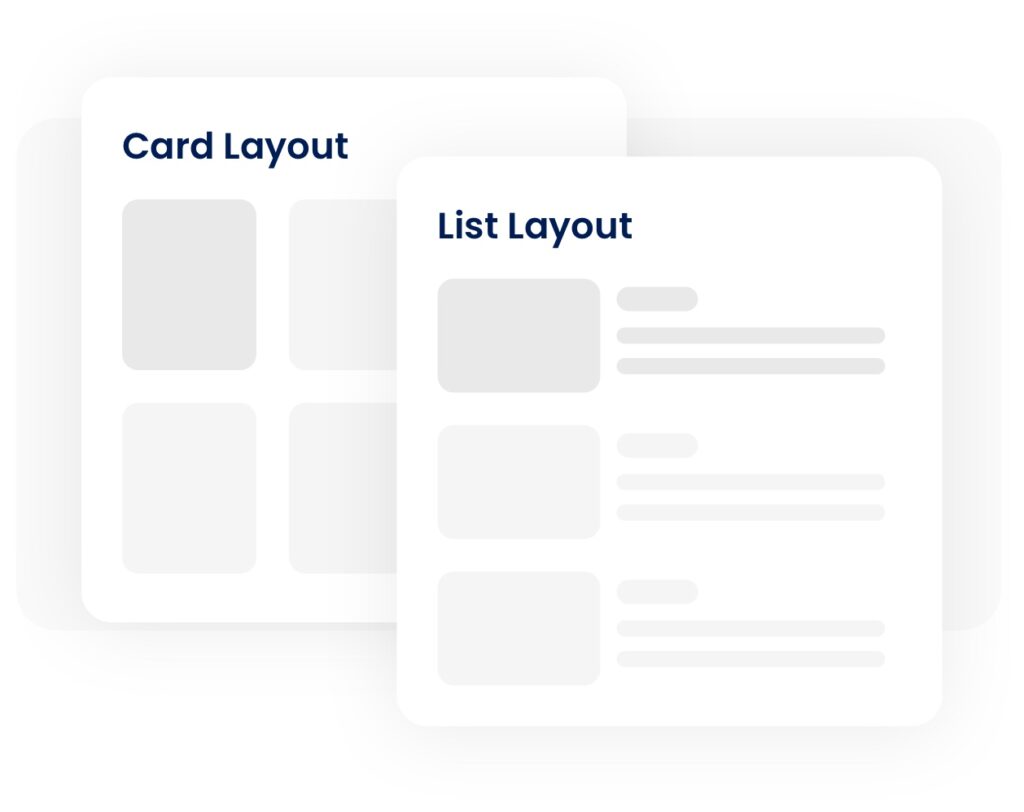 Card Layout for Node Online Store