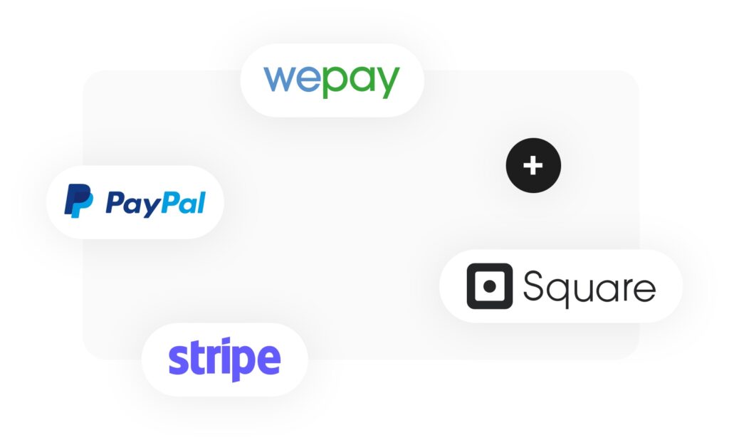 WePay, PayPal, Square payment, Stripe