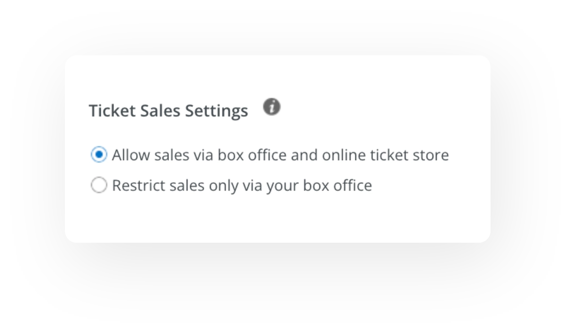 Allow Box Office and Online Sales