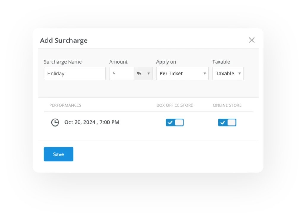 Add surcharge