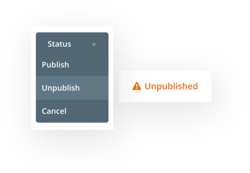 Unpublish Event