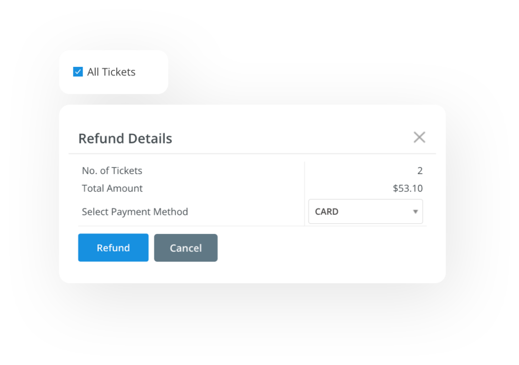 Yapsody - Ticketing Interface - Refund Tickets