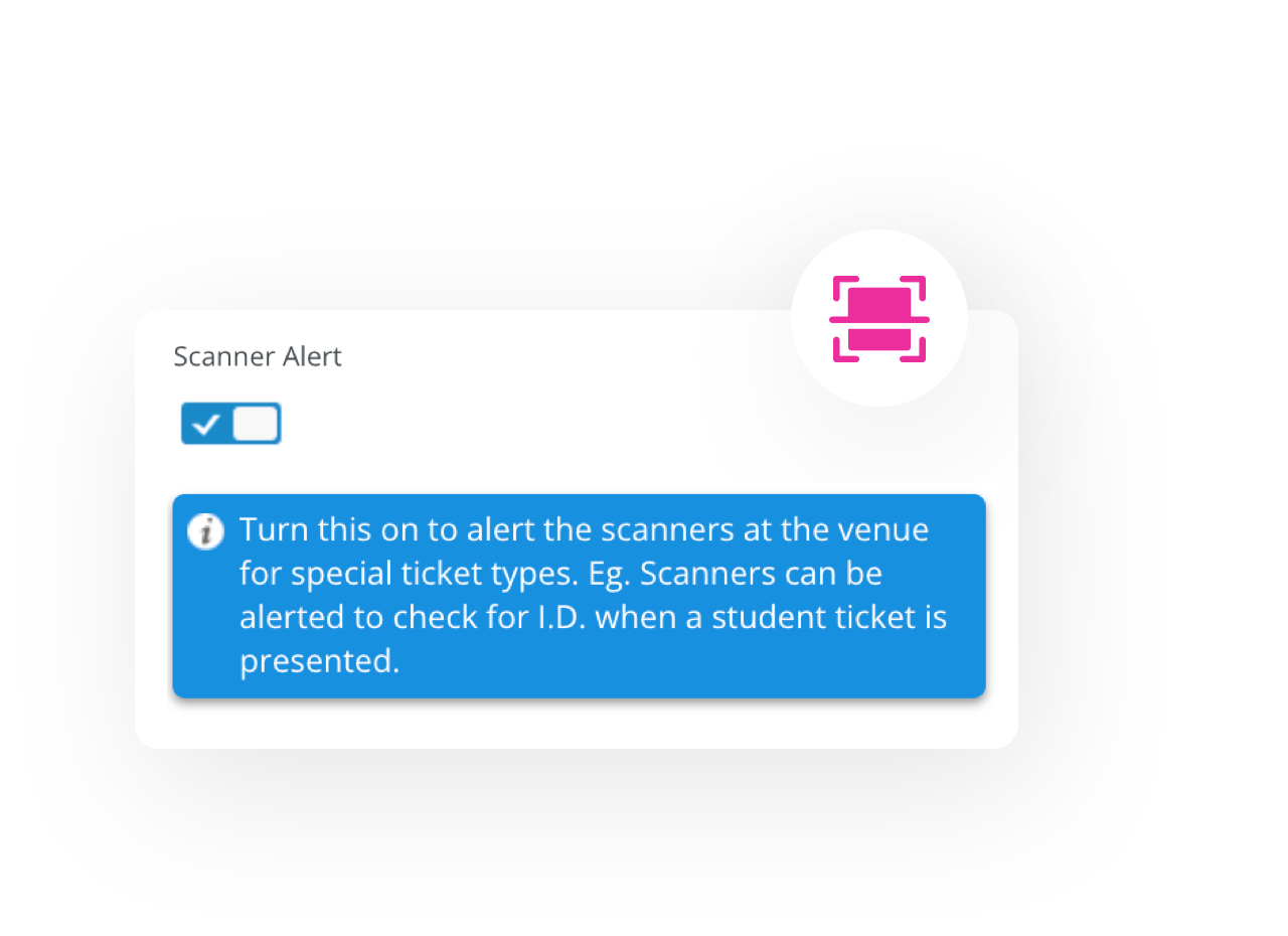 Yapsody - Interface - Ticket Scanner Alerts