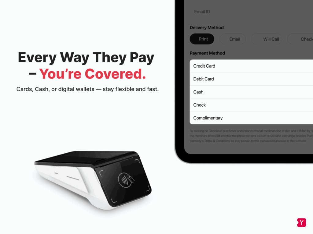 YapSale App - Payment Options